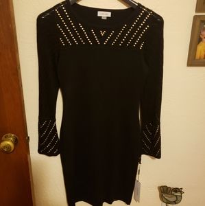 Calvin Klein Black Sweater Dress NWT